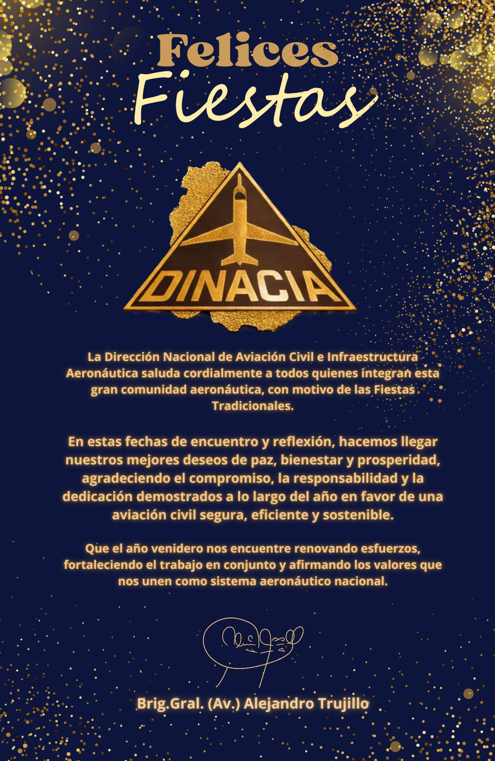 Saludo DINACIA por Fiestas Tradicionales